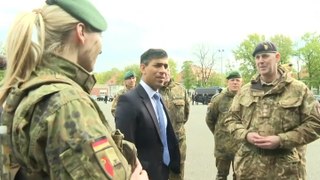 Sunak meets soldiers from German armed forces during visit to Berlin