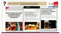 FALSO que Rusia aumente aranceles de importación de cerveza desde México: Vilchis