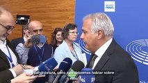 El padre de Ilaria Salis en el Parlamento Europeo: 