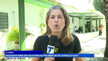 Adolescente morre após ser atropelado por ônibus em São Lourenço da Mata