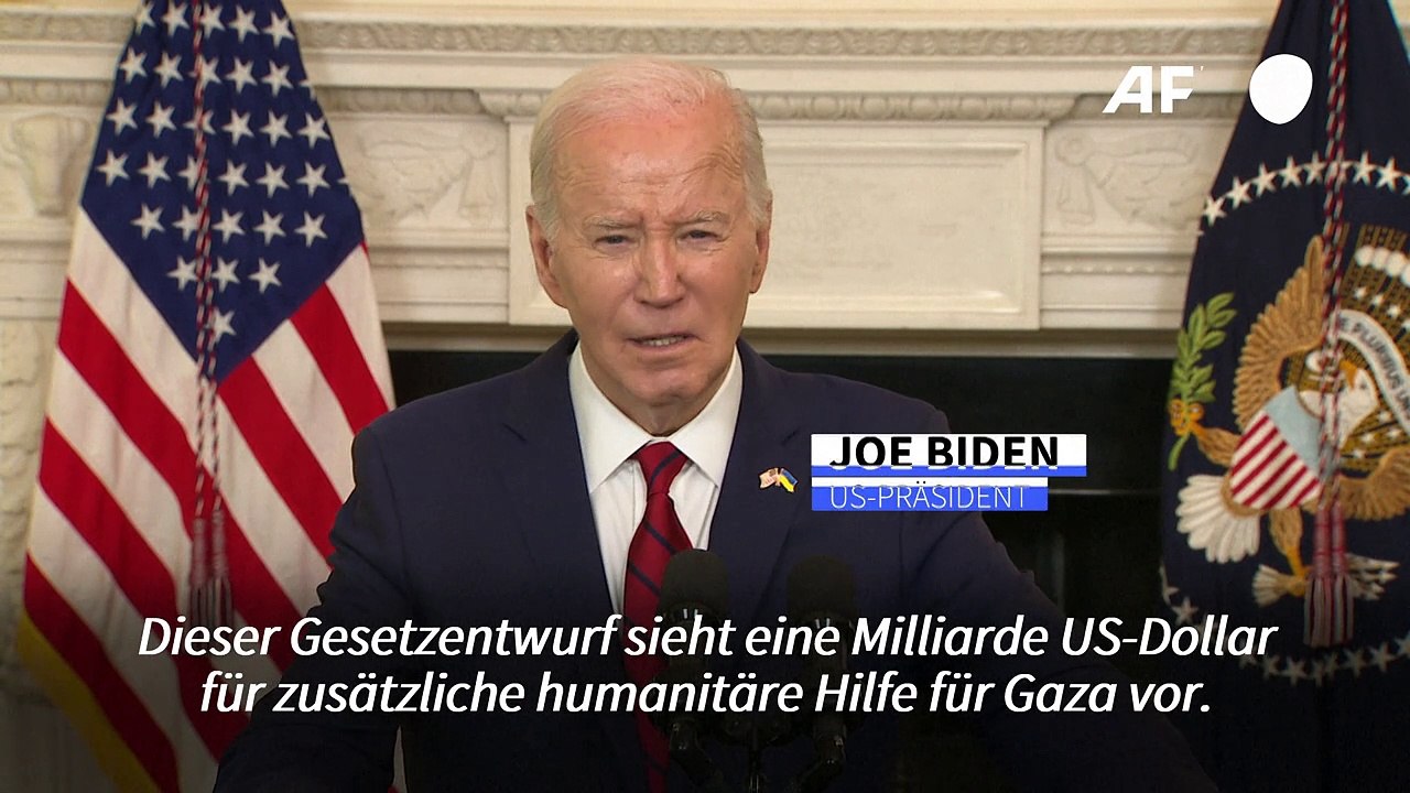 Biden: Israel muss 'unverzüglich' Hilfe für Gaza durchlassen