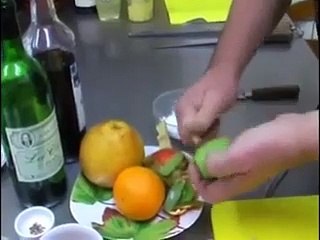 Recette de Chef : Gratin de fruits au sabayon de cassis