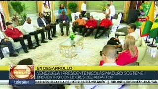 Pdte. de Venezuela Nicolás Maduro sostiene encuentro con líderes del ALBA-TCP