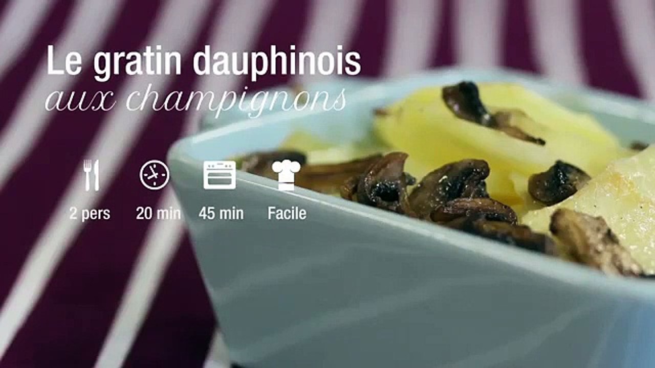 Recette du gratin dauphinois aux champignons