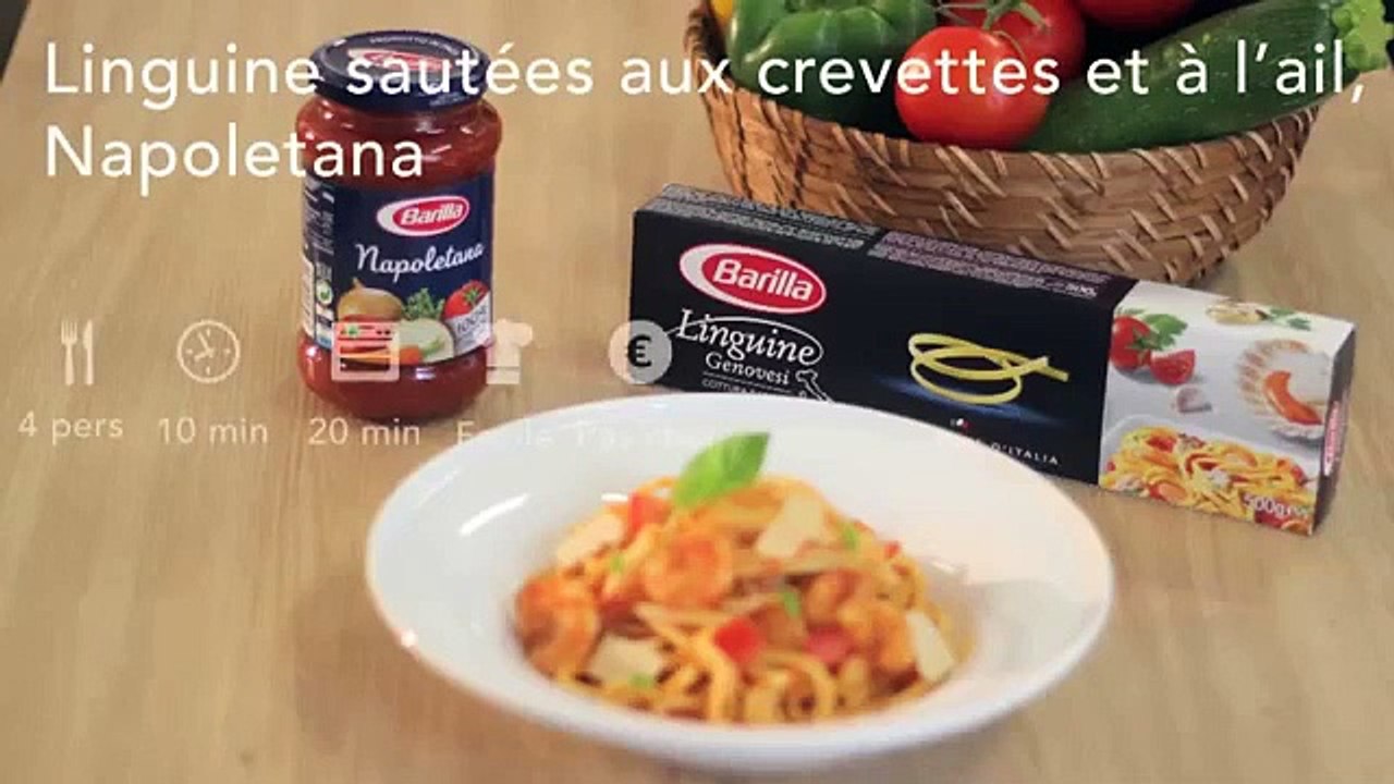 Linguine sautées aux crevettes et à l’ail, Napoletana - Italie : CuisineAZ
