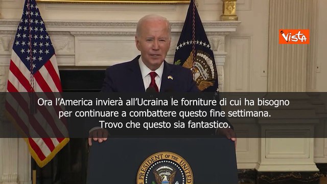 Biden: Invieremo all'Ucraina forniture di cui ha bisogno