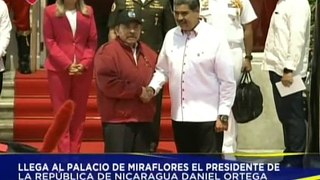 Pdte. Nicolás Maduro recibe con un fuerte abrazo a su homólogo de Nicaragua Daniel Ortega