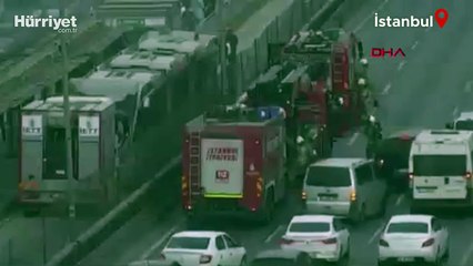 Avcılar'da metrobüste yangın