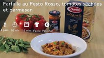 Farfalle au Pesto Rosso, tomates séchées et parmesan - Italie : CuisineAZ