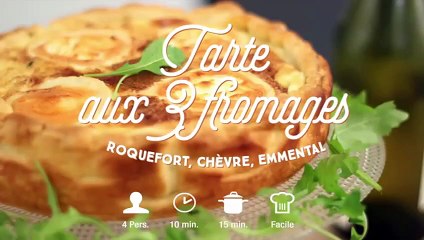 Tarte aux 3 fromages facile et délicieuse