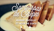 Samoussas de crêpes à l'ananas, Nutella et noix de coco - CuisineAZ
