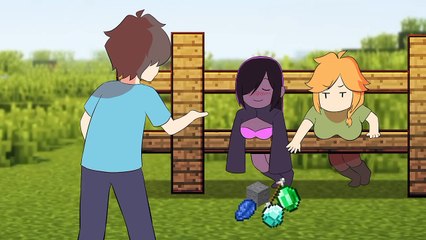 MINECRAZY prank, when Alex and Ender girl got stuck