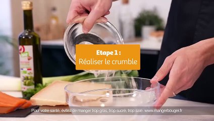 Truite et poireaux rôtis au crumble de sarrasin