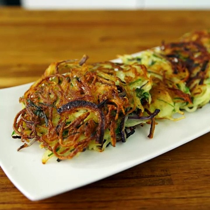 Galettes de pommes de terre aux oignons carré