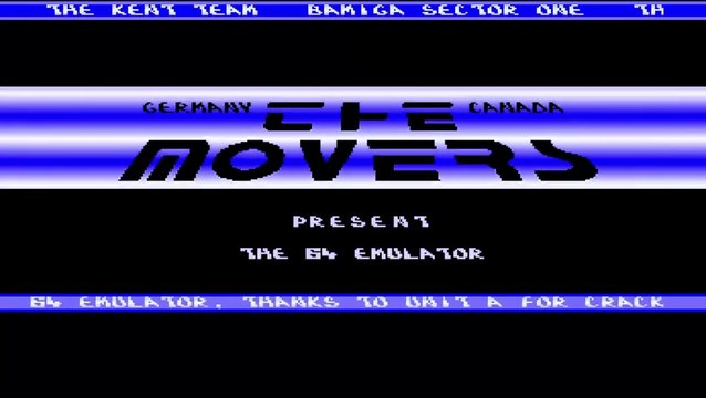 Amiga Cracktro - C64 Emulator by The Movers