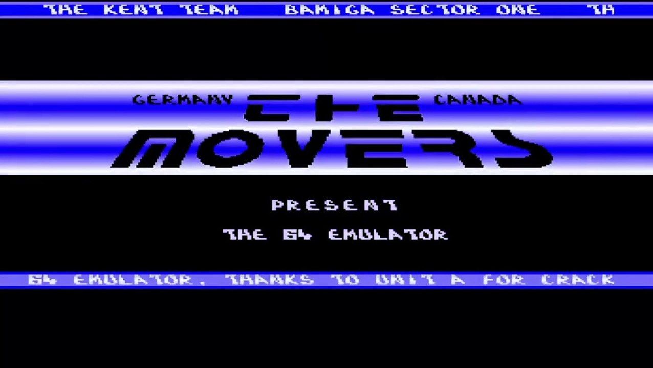 Amiga Cracktro - C64 Emulator by The Movers