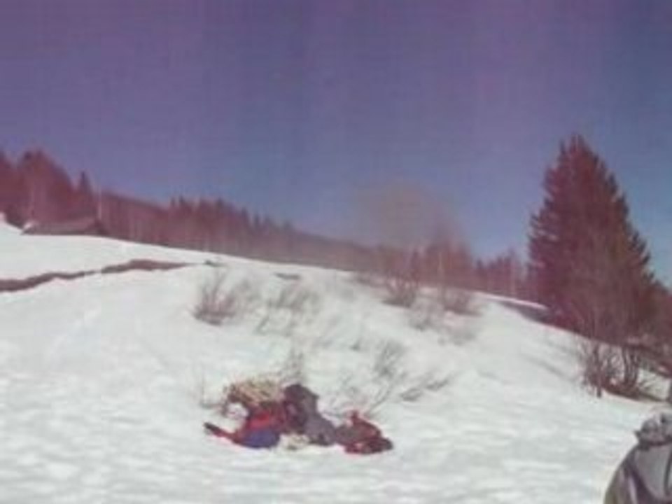 chute en luge