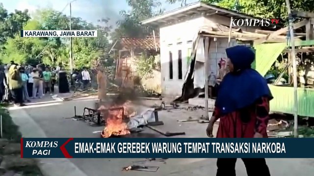 Aksi Emak-Emak di Karawang Gerebek Warung yang Diduga Jadi Tempat Transaksi Narkoba