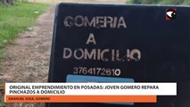 Original emprendimiento en Posadas Joven gomero repara pinchazos a domicilio