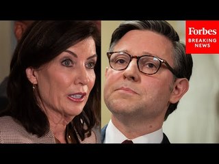 BREAKING NEWS: New York's Hochul Asked For Comment On Speaker Johnson's Visit To Columbia University