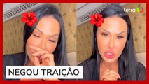 Gracyanne Barbosa chora ao falar sobre fim do casamento com Belo e nega traição
