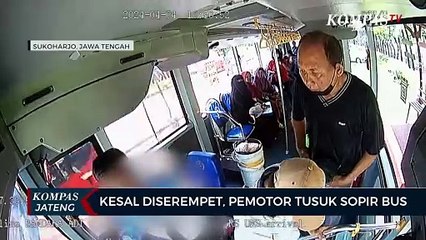 Kesal Diserempet, Pemotor Tusuk Sopir Bus