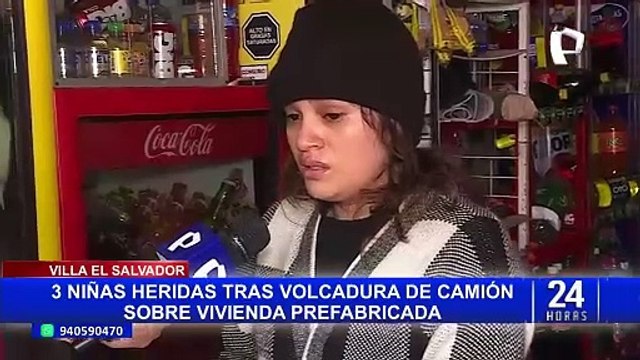 Villa El Salvador: tres menores resultaron heridas tras volcadura de camión sobre casa prefabricada