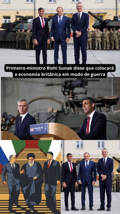 Primeiro-ministro Rishi Sunak disse que colocará a economia britânica em modo de guerra