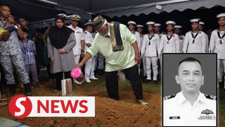 Copter tragedy: Squadron 502 commander laid to rest at Felcra Bukit Kepong cemetery