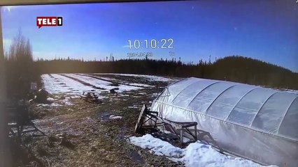 Uçağın düşüşü kameralara böyle yansıdı