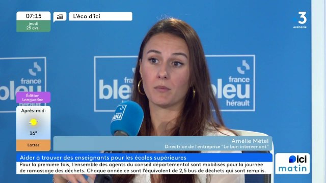 Amélie Métel, directrice du Bon intervenant, qui s'occupe de trouver des vacataires pour les écoles supérieures