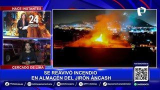 Jirón Áncash: bomberos llevan trabajando más de 30 horas para sofocar incendio en almacén