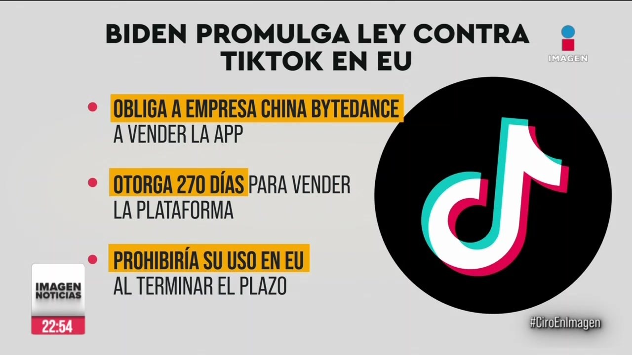 Joe Biden promulga ley contra TikTok en EU