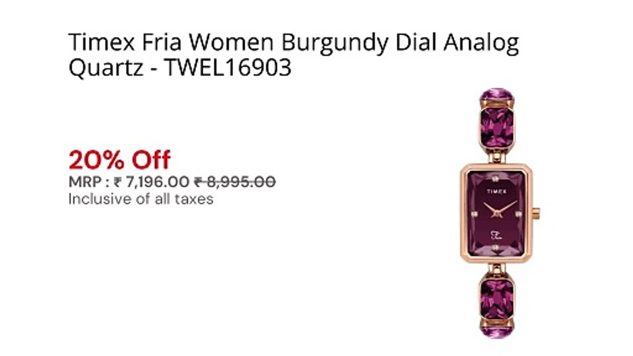 Timex Fria Women Burgundy Dial Analog Quartz - TWEL16903