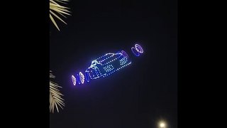 Video: Driverless car, giant flacon… drone show lights up sky in Abu Dhabi’s Yas Island