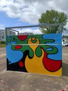 À Loudéac, des fresques en graffitis pour les JO