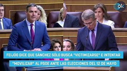 Feijóo dice que Sánchez sólo busca "victimizarse" y "polarizar" la política española