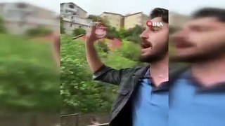 Üsküdar'da site sakinleri ile yöneticileri arasında kavga kamerada