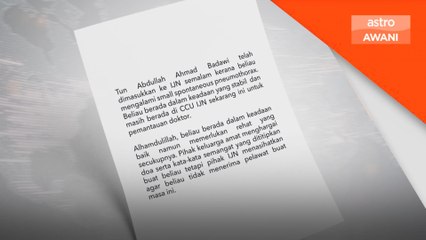 Pak Lah stabil, masih perlukan rehat secukupnya