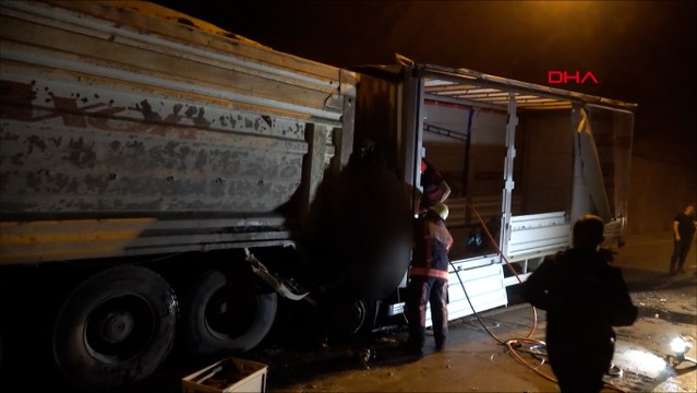 Tünelde zincirleme kaza 1 ölü, 3 yaralı