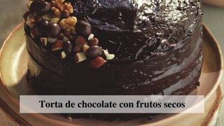 Torta de chocolate con frutos secos
