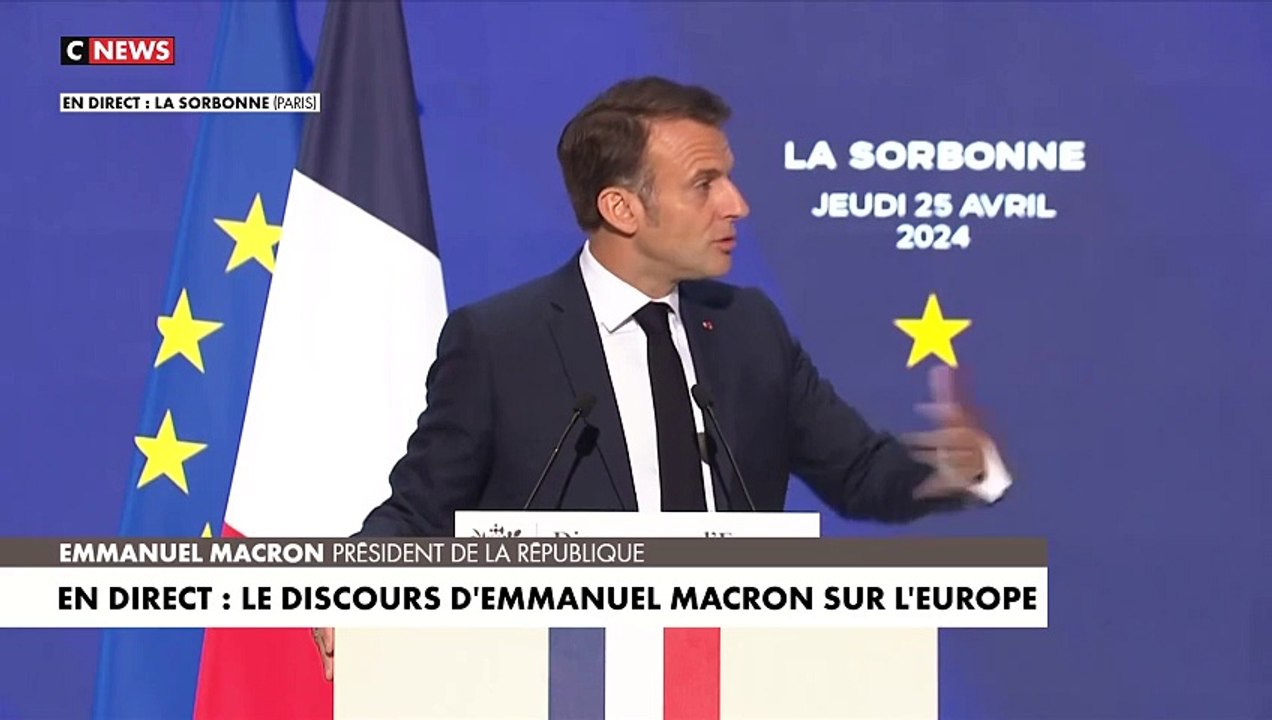 Discours d'Emmanuel Macron sur l'Europe à la Sorbonne: "Nous n'avons pas tout réussi, il faut être lucide" - "Malgré les crises, jamais l'Europe n'a autant avancé"
