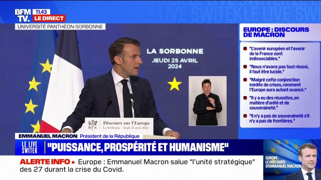 Emmanuel Macron: Nous avons eu raison dès le début de sanctionner la Russie et d'aider les Ukrainiens