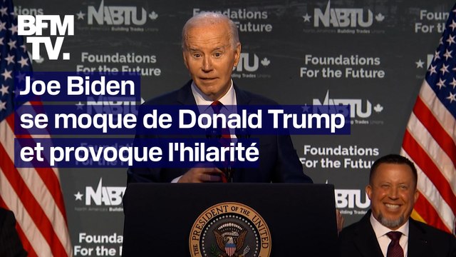 Tout est allé dans ses cheveux : Joe Biden se moque des propos de Donald Trump sur le Covid et l'eau de Javel en 2020