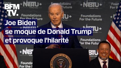 "Tout est allé dans ses cheveux": Joe Biden se moque des propos de Donald Trump sur le Covid et l'eau de Javel en 2020