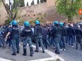 Manifestazioni a Porta San Paolo, tensione e scontri tra pro Palestina e comunità ebraica