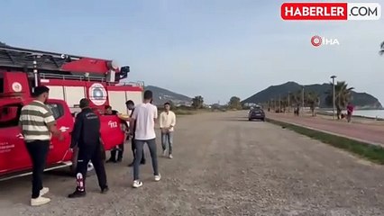 Gazipaşa'da park halindeki otomobil alev aldı