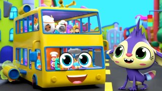 Wheels On The Bus, Vehicle Cartoon & Nursery Rhymes for Kids