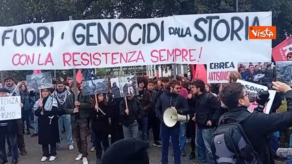Corteo 25 aprile a Roma, il coro "Mai pi? genocidio"