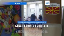 La candidata conservadora gana la primera vuelta de las presidenciales de Macedonia del Norte